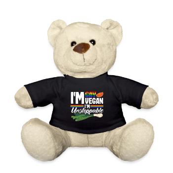 I'm gay, I'm vegan, I'm unstoppable - Teddy - Schwarz - Vorne