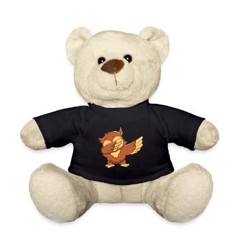 Funyy Dabbing Owl Owlet Bird Lover Ornithologist - Teddy Bear - black - Front