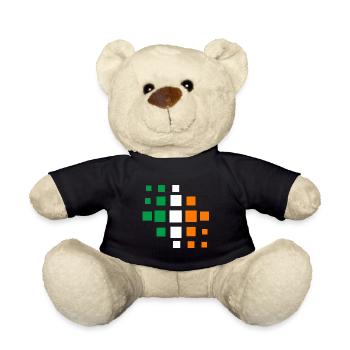 Irland Flagge Vintage Irische Fahne Dublin - Teddy - Schwarz - Vorne