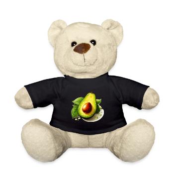Avocado für einen Avocado Liebhaber und Sportler - Teddy - Schwarz - Vorne