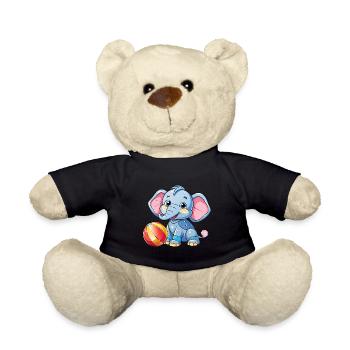 Spielender Babyelefant - Teddy - Schwarz - Vorne