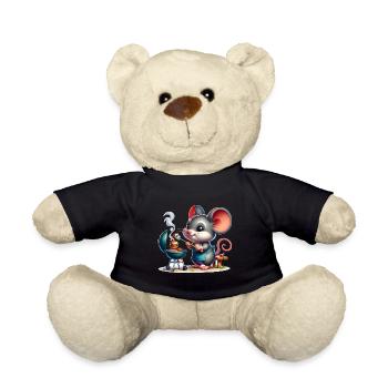 Cute BBQ Mouse - Teddy - Schwarz - Vorne