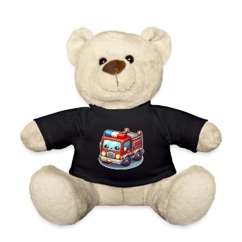 Pompiers avec visage d’enfants - Nounours - noir - Devant