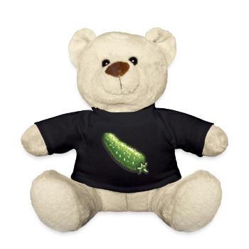 Cucumber Pixel Icon - Teddy Bear - black - Front