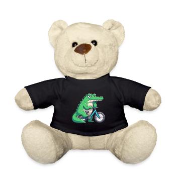 Drôle de crocodile sur le vélo ennuyeux - Nounours - noir - Devant