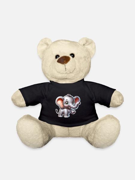 Elefant - Teddy - Schwarz