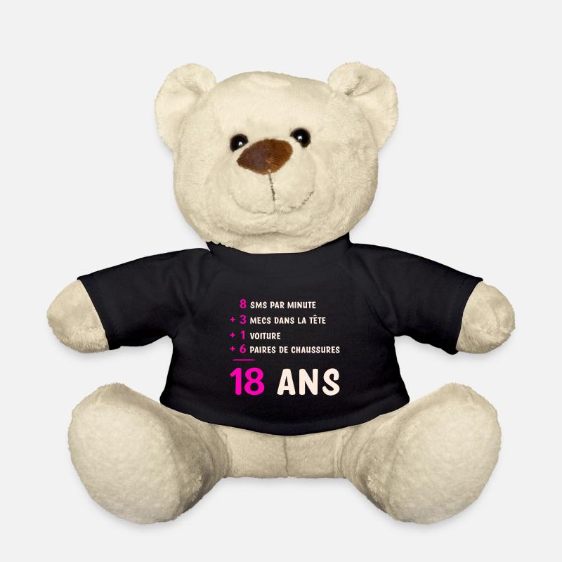 18 ans anniversaire - Nounours - noir
