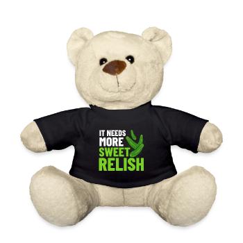 Süßes Relish Essiggurken Flasche Gewürzglas - Teddy - Schwarz - Vorne