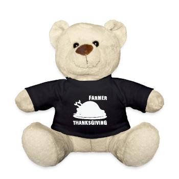 Farmer Thanksgiving Turkey Dinner Food Lover - Teddy - Schwarz - Vorne