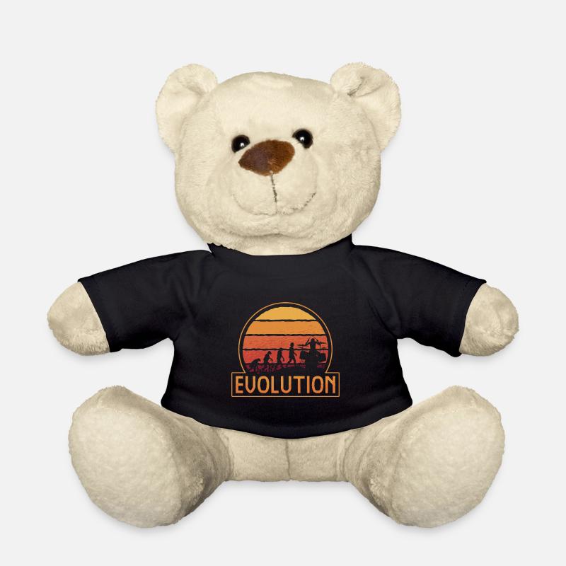 Evolution de l’homme Drums Band Retro Vintage Drummer - Nounours - noir