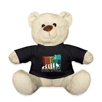Human Evolution Guitar Band Retro Vintage - Teddy - Schwarz - Vorne