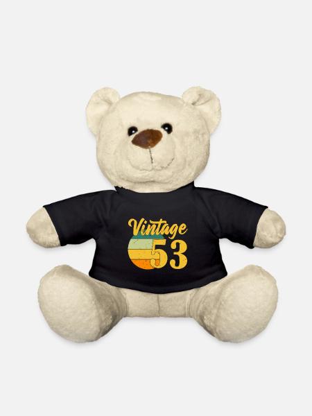1953 Jahrgang geboren Vintage Geburtstg Retro - Teddy - Schwarz