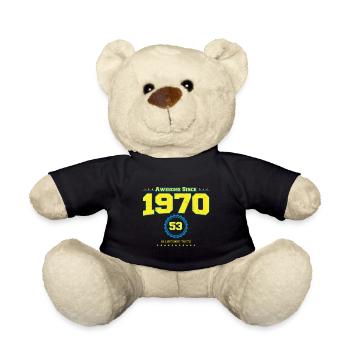 Fantastisches 1970 Hemd für Männer Frauen 53 Jahre alt 53. - Teddy - Schwarz - Vorne