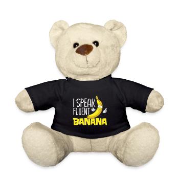 Je parle couramment la banane - Nounours - noir - Devant
