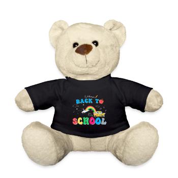 Willkommen zurück in der Schule Erster Schultag - Teddy - Schwarz - Vorne