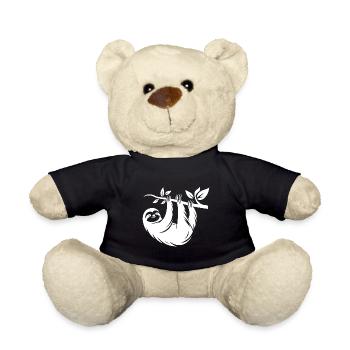 Silhouette Faultier Minimalistisch Art Deko Stil - Teddy - Schwarz - Vorne