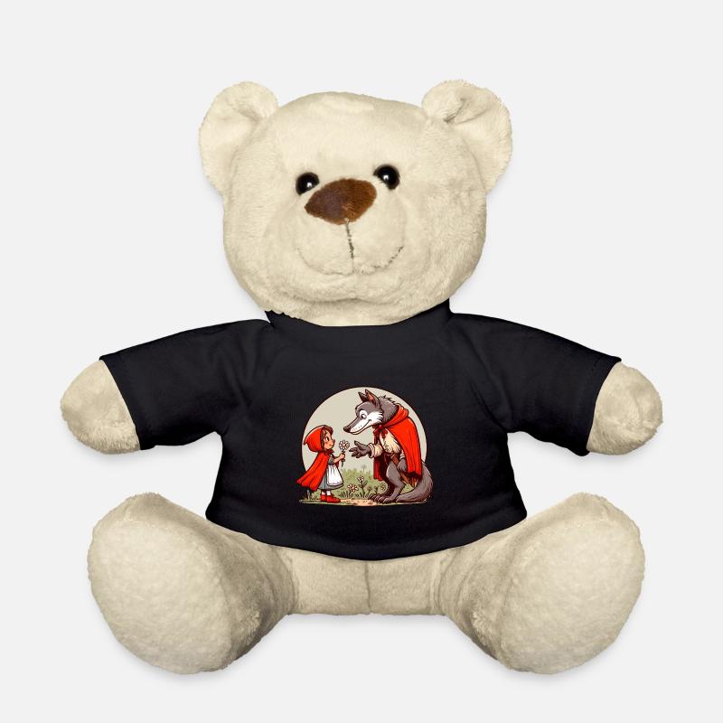 Rotkäppchen Märchen Wolf Niedlich Märchenfigur - Teddy - Schwarz
