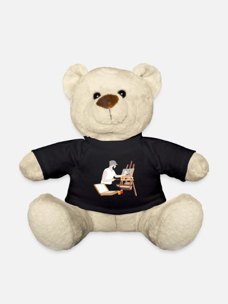 Maler Zeichnen Malerei Malen Bild - Teddy - Schwarz