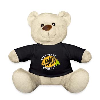 Easy Peasy Lemon Squeezy Funny Saying - Teddy Bear - black - Front