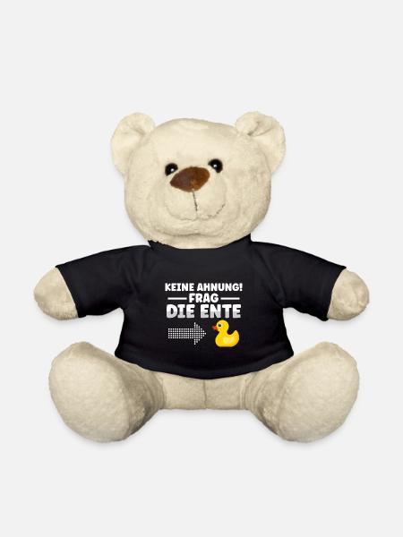 Frag die Badeente Gummiente - Teddy - Schwarz