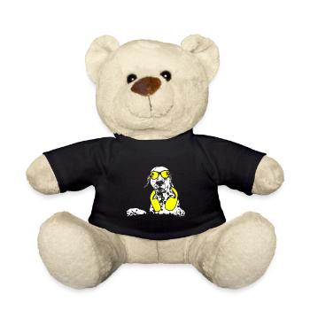 Dalmatiner Hundeliebe Sonnenbrille Hundefans Dalma - Teddy - Schwarz - Vorne