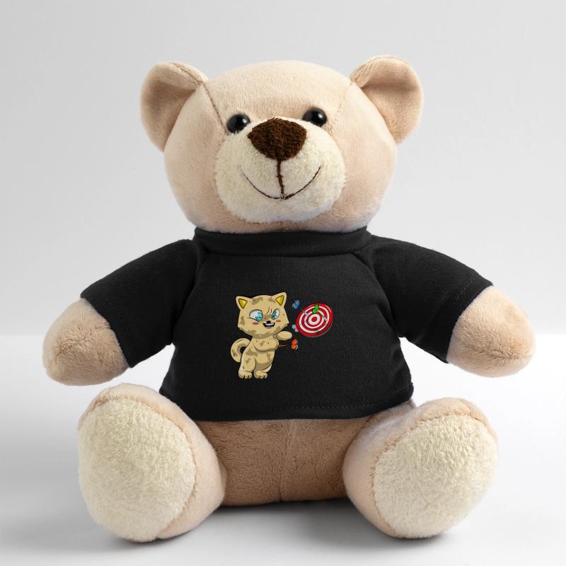 Cat Playing Darts Teddy Bear