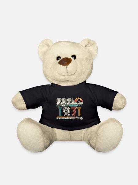 1971 anniversaire 1971 né en 1971 anniversaire - Nounours - noir
