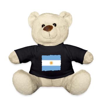 Argentina Flag South America Argentine Flag - Teddy Bear - black - Front