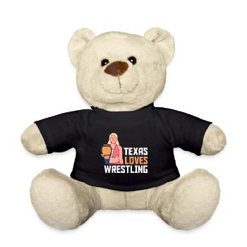 Texas wrestling design for proud Texas fans - Teddy Bear - black - Front