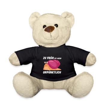 Zu früh ist auch unpünktlich lustige Schnecke - Teddy - Schwarz - Vorne
