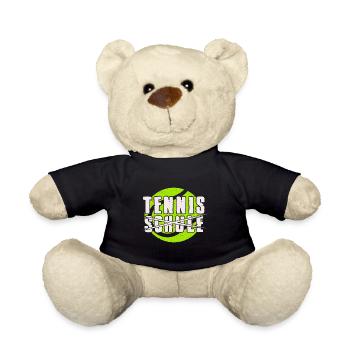 Tennis Statt Schule Tennisspieler Geschenkidee - Teddy - Schwarz - Vorne