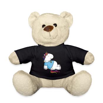 Hippie Unicorn Comic - Nounours - noir - Devant