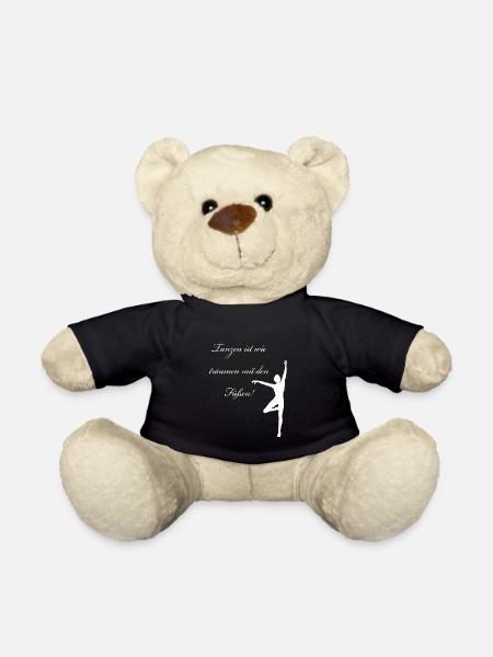 Tanzen ist wie träumen mit den Füßen. Geschenkidee - Teddy - Schwarz