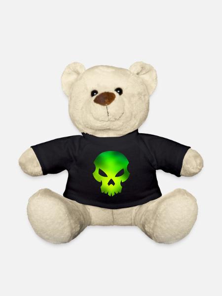 Totenkopf grün - Teddy - Schwarz