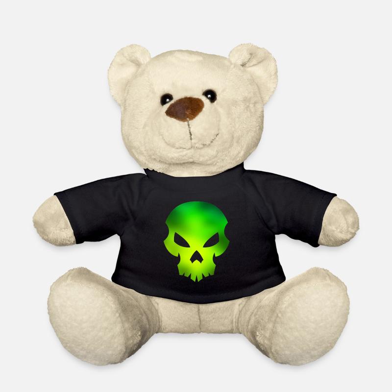 Totenkopf grün - Teddy - Schwarz