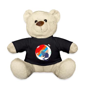 Cadeau de la planète fusée lune chaton chat meow lune - Nounours - noir - Devant
