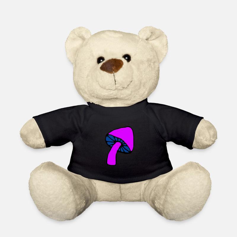 Pilz psychedelisch - Teddy - Schwarz