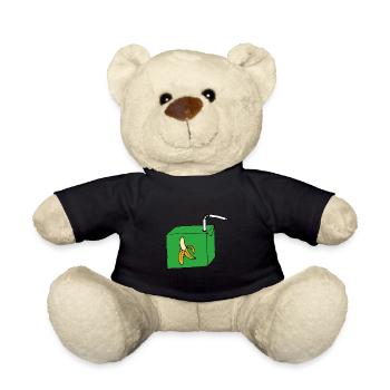 Drinking banana - Teddy Bear - black - Front