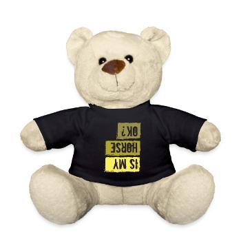 Is My Horse OK - Teddy Bear - black - Front