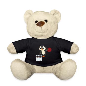 Bowling penguin - Teddy Bear - black - Front