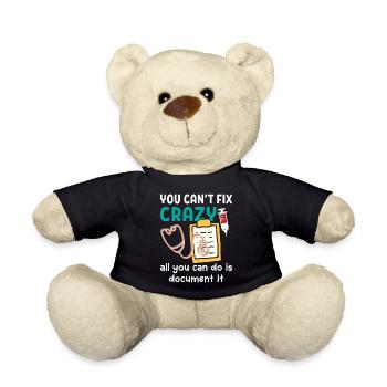 Nurse Tshirt Funny - Teddy - Schwarz - Vorne