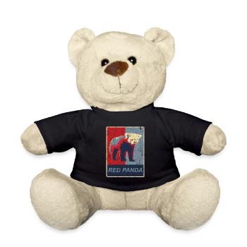 Red panda - Teddy Bear - black - Front