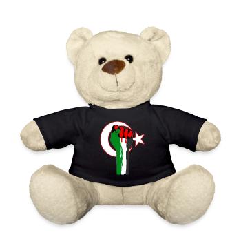 Faust von Palestina - Türkei, Flagge, Hilfe, Gaza - Teddy - Schwarz - Vorne