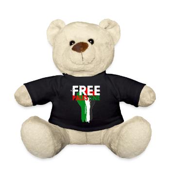 Free Palestine - Faust von Palästina, Palestina - Teddy - Schwarz - Vorne