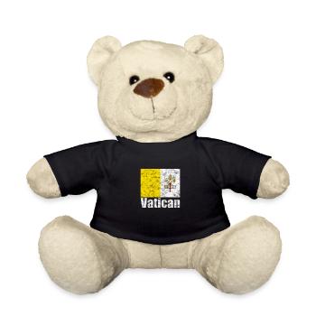Vatican flag vintage - Teddy Bear - black - Front