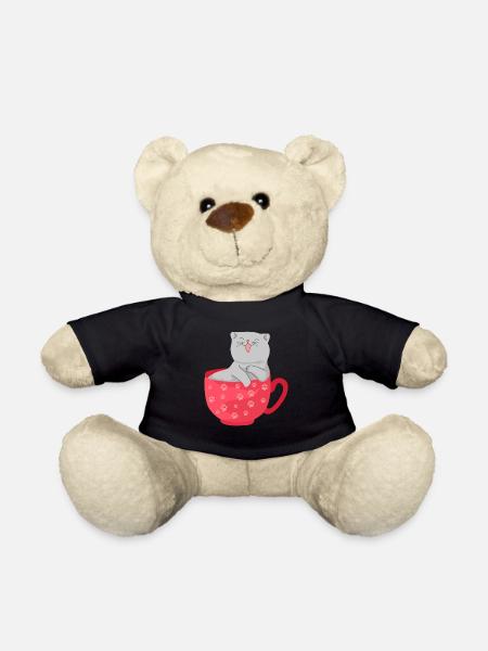 BKH Katze in einer Tasse Kaffee Katzen Geschenk - Teddy - Schwarz