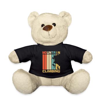 Climbing retro gift - Teddy Bear - black - Front