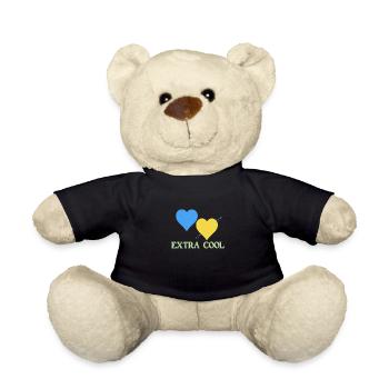 Down Syndrom Geschenk Geburt Geburtstag lustig - Teddy - Schwarz - Vorne