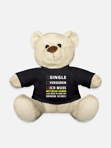 Motorradfahrer Motorradfahrerin Motorrad Geschenk - Teddy - Schwarz