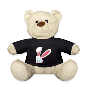 Skiing Bunny Skiing Skiing Apres Skiing - Teddy Bear - black - Front
